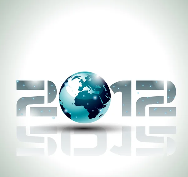 Estilo echnology 2012 fundo do ano novo — Vetor de Stock