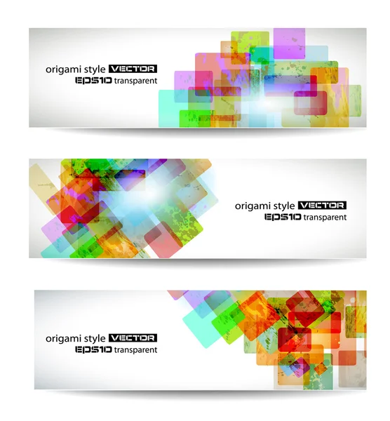 Set van abstracte moderne header banner — Stockvector