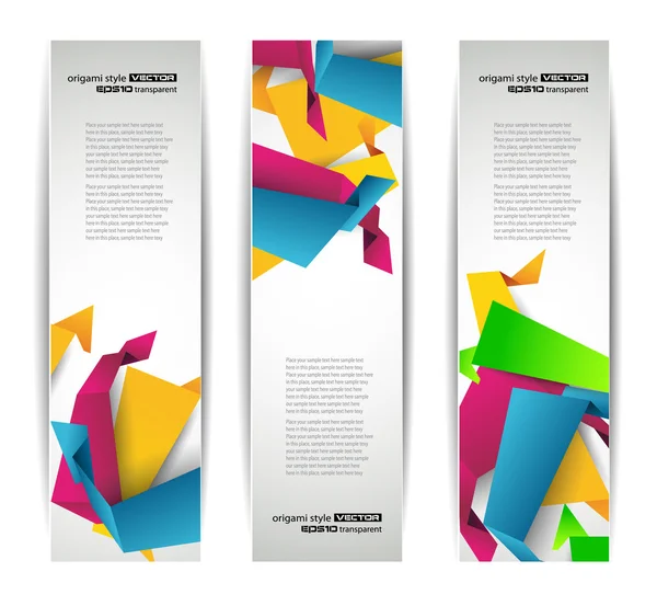Set van abstracte moderne header banner — Stockvector