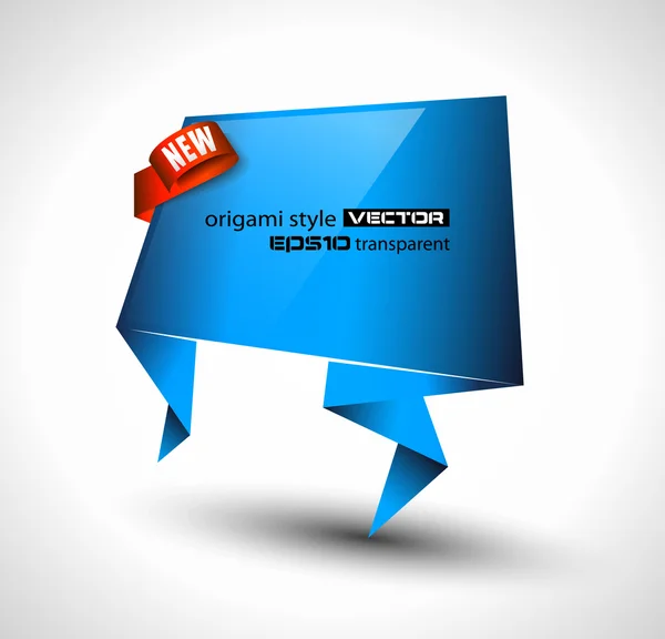 Discurso estilo Origami Banner — Vetor de Stock