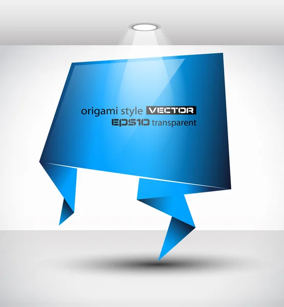 Galerie Showroom avec panneau Origamy — Image vectorielle