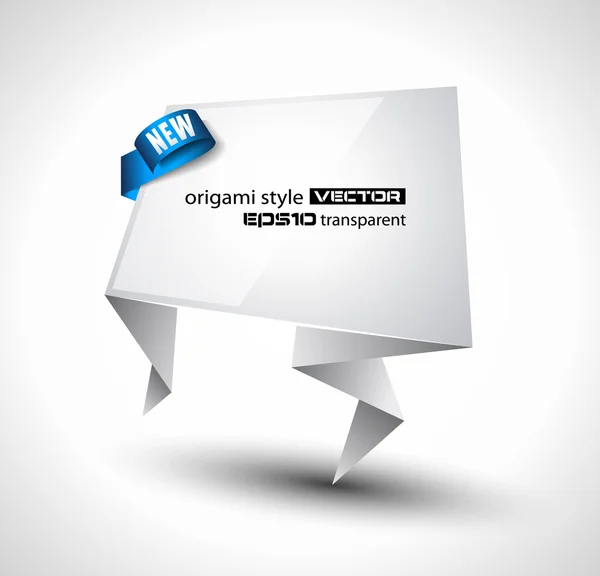 Origami stijl toespraak banner — Stockvector