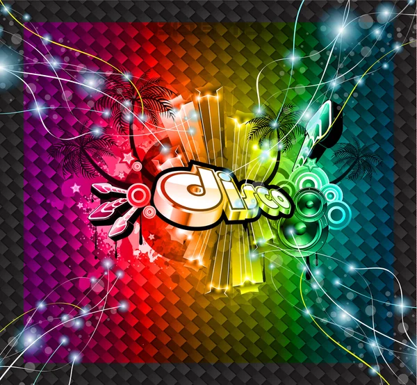 Contexte de l'événement Disco — Image vectorielle