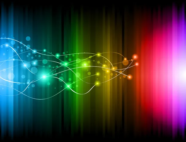 Futuristic Rainbow Lights Background for Poster — Stock Vector