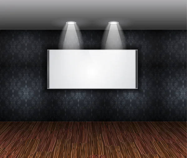 Zeitgenössische elegante Showroom-Wand — Stockvektor