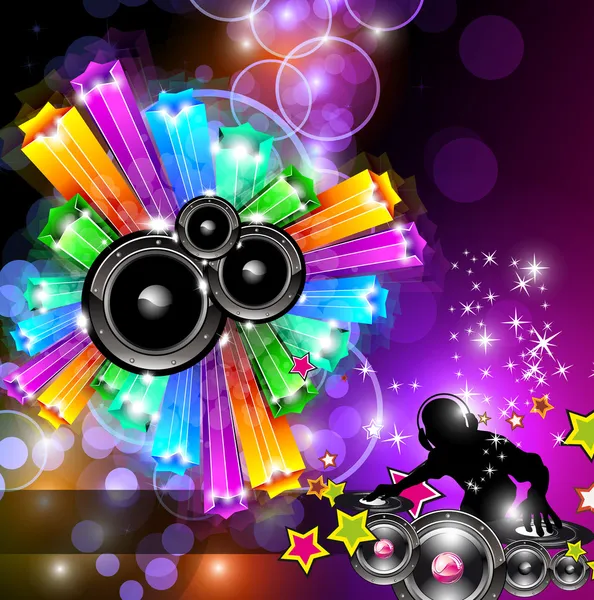 Leták disco hudba pro taneční události — Stockový vektor