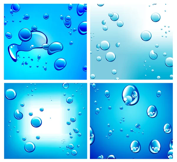 Liquid Drops Hintergrund mit starkem Farbkontrast — Stockvektor
