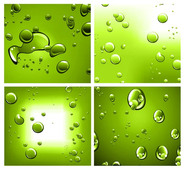 Liquide gouttes arrière-plan avec contraste de couleur forte — Image vectorielle