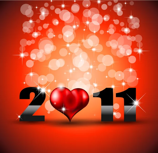 2011 San Valentino sfondo per Flyer o Postcart — Vettoriale Stock