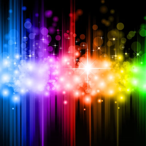 Magic Rainbow Lights Háttér stílusos háttér — Stock Vector
