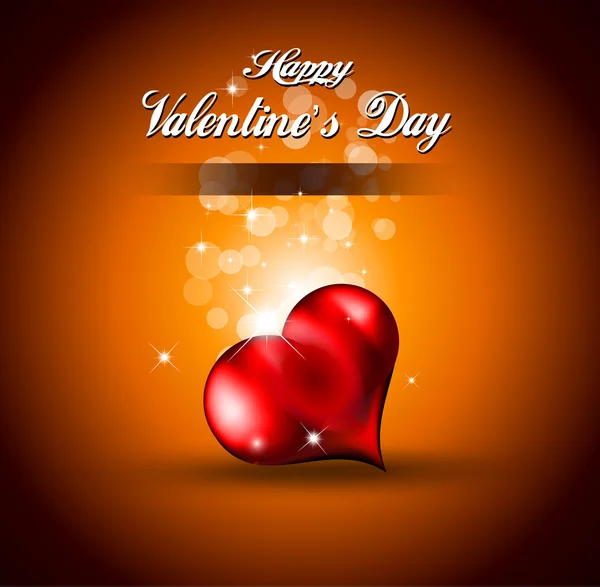 Lonely Heart Hintergrund für stilvollen Flyer zum Valentinstag — Stockvektor