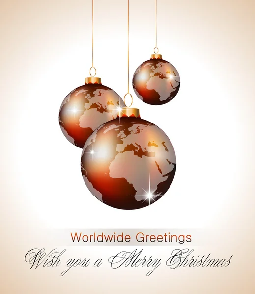 stock vector Worlds Christmas Baubles Background