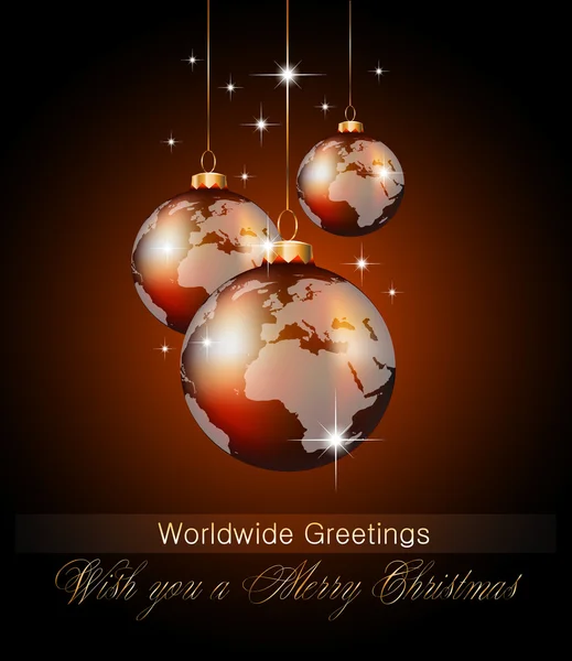 stock vector Worlds Christmas Baubles Background