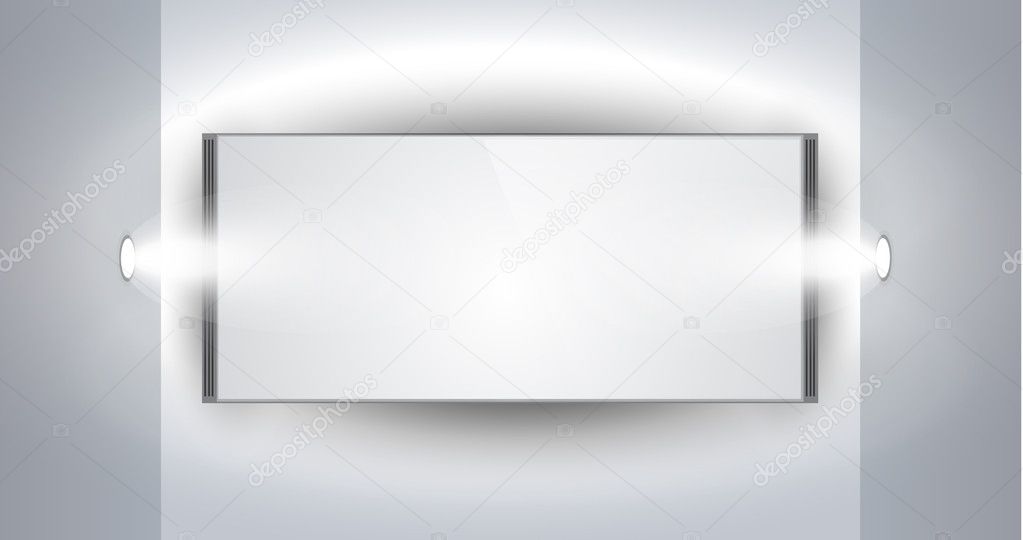 Showroom Panel for product with LED spotlights