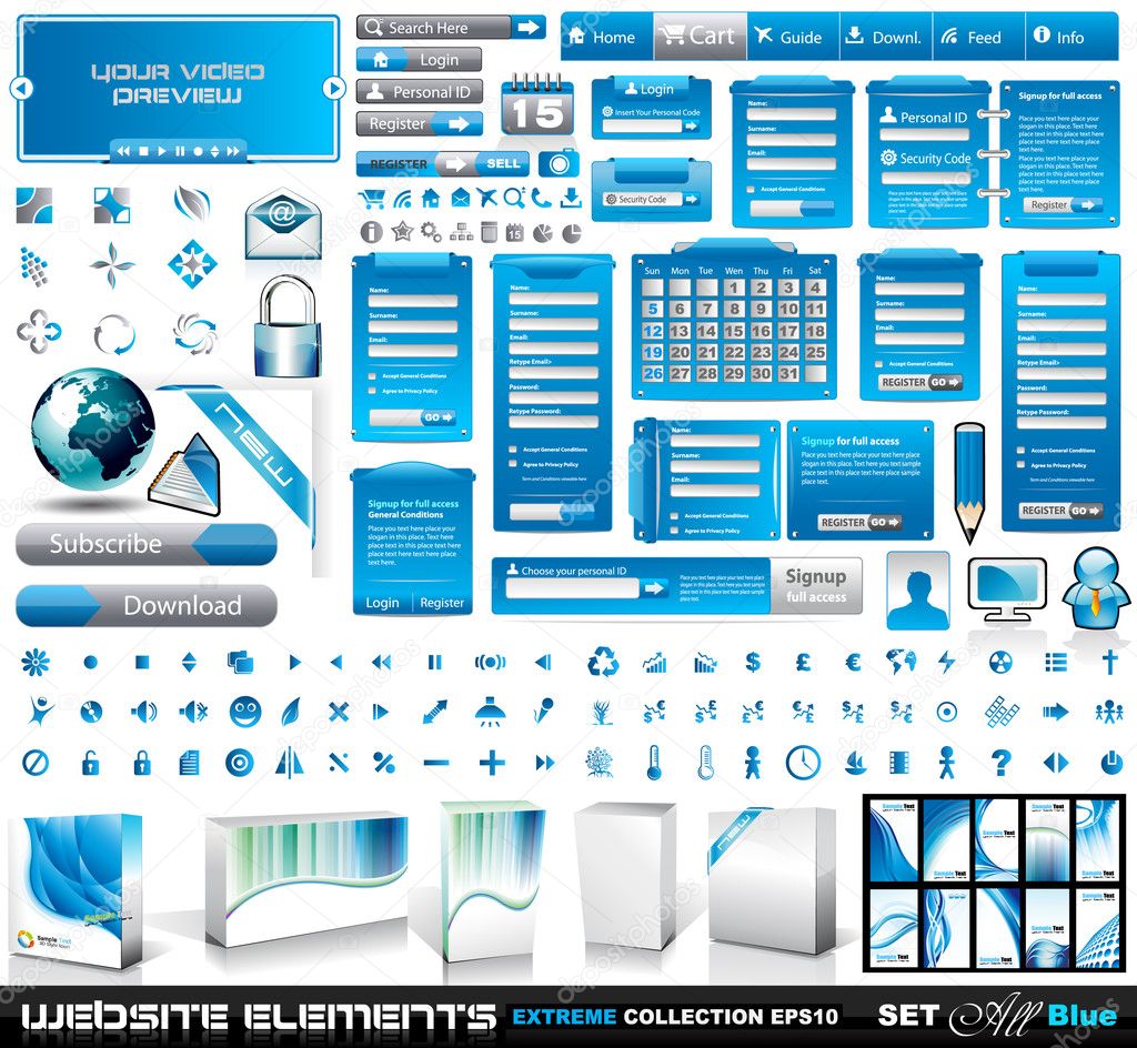Web Elements EXTREME collection 2 All Blue