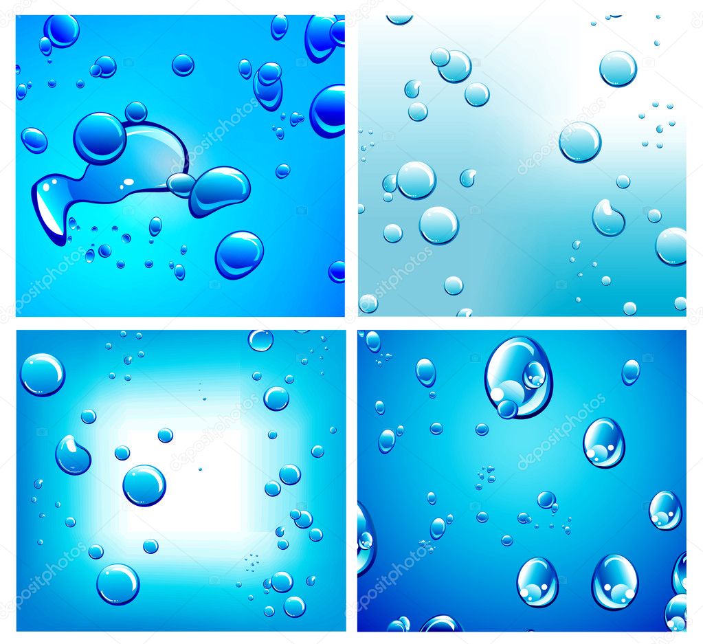 Liquid Drops Background with Strong Colour Contrast