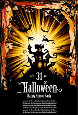 Suggestive Halloween Grunge Style Flyer clipart