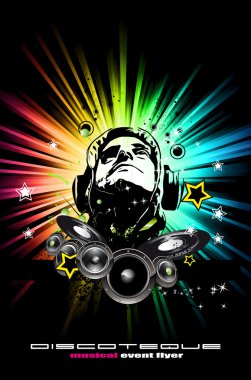 Alternative Discoteque Music Flyer clipart