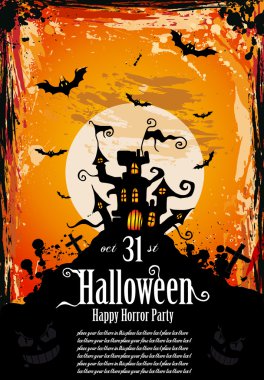 Suggestive Hallowen Party Flyer for Entertainment clipart