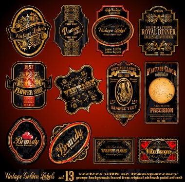 Vintage Labels -- Set 13 clipart