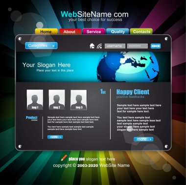 Business WebSite Template clipart