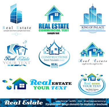 Real Estate Design Elements - Set 1 clipart