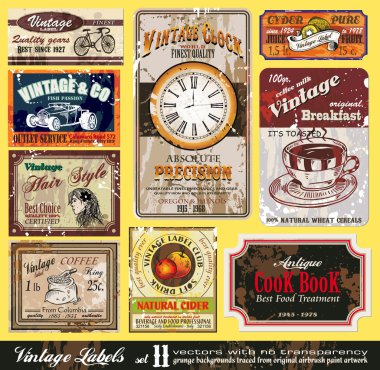 Vintage Labels - Set 11 clipart