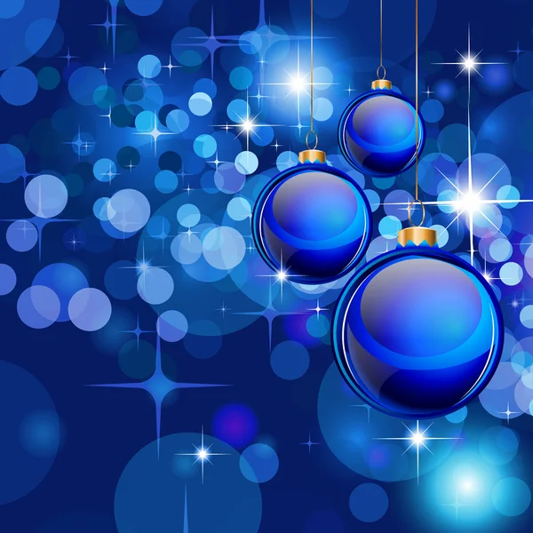 Noel arka çarpıcı baubles ve glitter elemanları — Stok Vektör