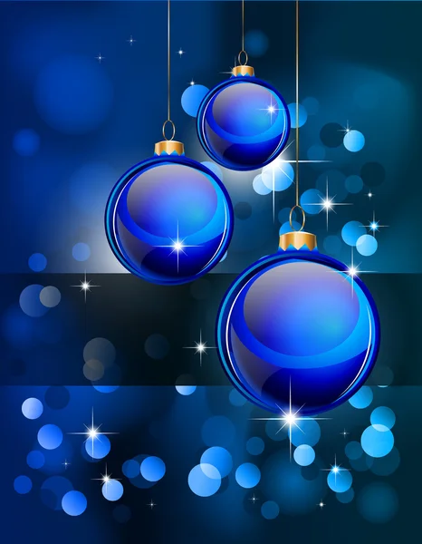 Fundos de Natal com deslumbrantes Baubles e Glitter elementos — Vetor de Stock
