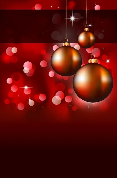 Sfondi di Natale con splendidi Baubles ed elementi Glitter — Vettoriale Stock
