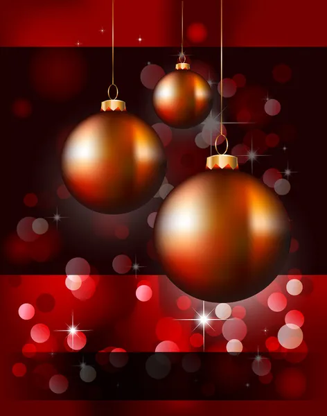 Karácsonyi hátterek lenyűgöző Baubles és csillogó elemekkel — Stock Vector