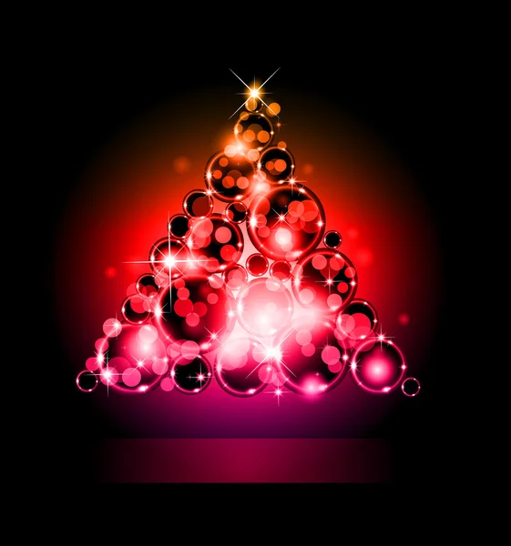 Latar Belakang Natal dengan elemen Mempesona Baubles dan Glitter - Stok Vektor
