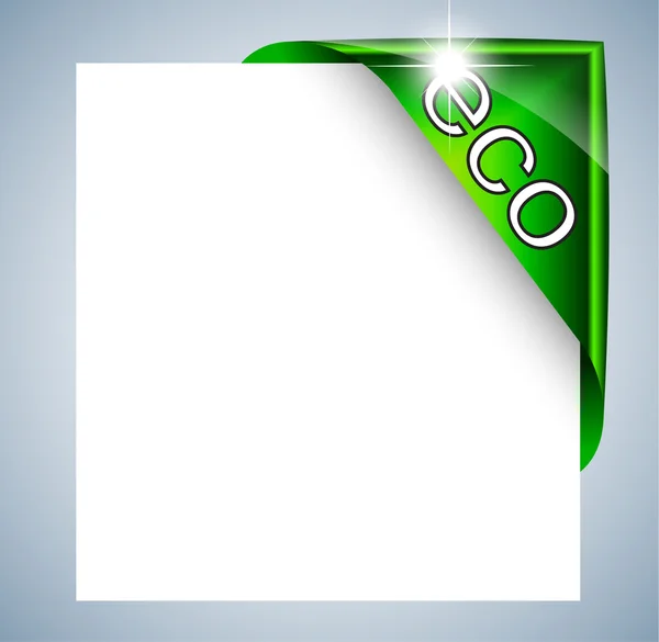 Eco LabelTag voor foto of afbeelding inlijsten — Stockvector