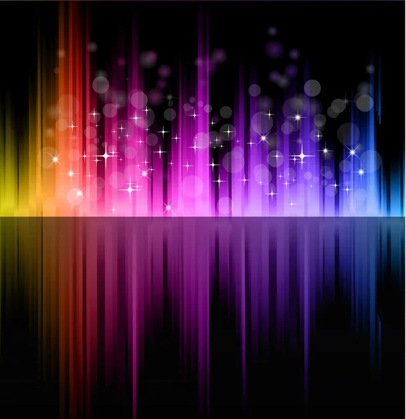 Futuristic Rainbow Lights Background for Poster of Flyers — Stock Vector