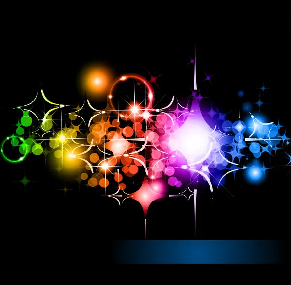 Αστέρια Σπινθηρίζον φόντο με ντεγκραντέ "ουράνιο τόξο" — Διανυσματικό Αρχείο