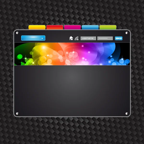 Υψηλής τεχνολογίας ιστοσελίδα πρότυπο με τα χρώματα attrative — Διανυσματικό Αρχείο