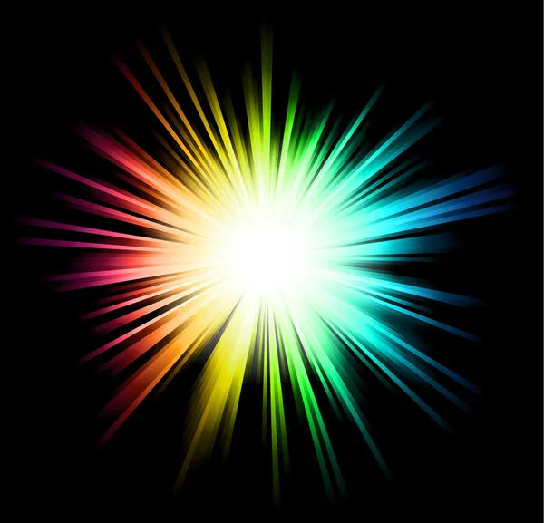 Brillo de luz con colores de arco iris — Vector de stock