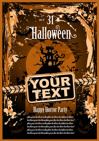 Flyer de style grunge Halloween — Image vectorielle
