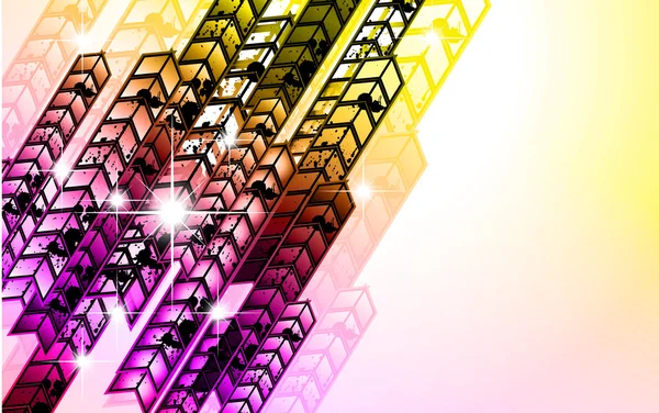 Grungy Flèche colorée Arc-en-ciel — Image vectorielle
