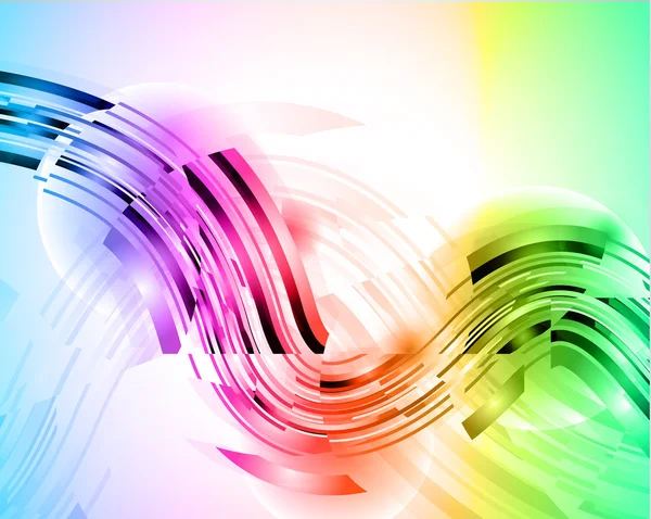 High Tech Abstract Rainbow Business Card — Stock Vector
