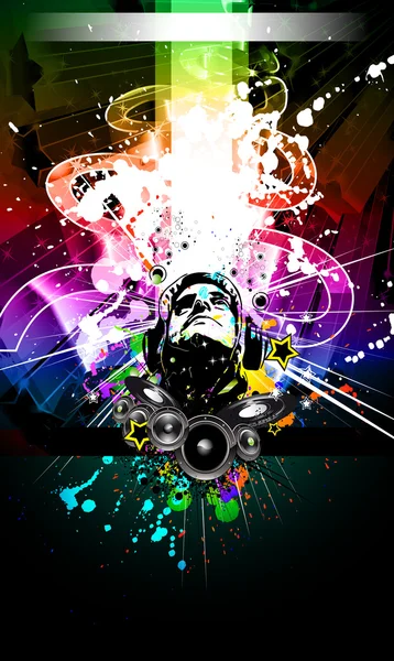 Flyer musique alternative discoteque — Image vectorielle
