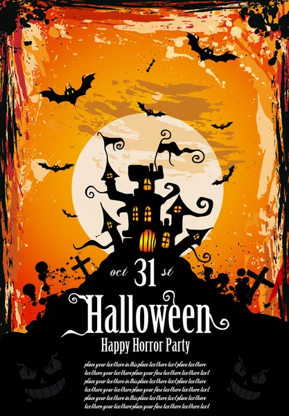 Suggestieve hallowen partij flyer voor entertainment — Stockvector