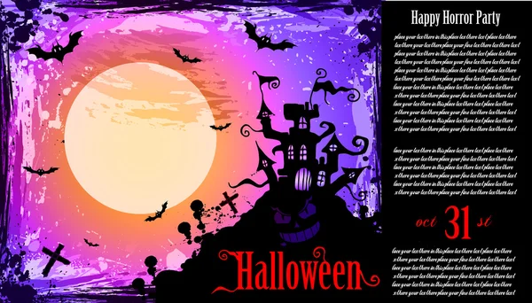 Müstehcen hallowen parti eğlence etkinliği el ilanı — Stok Vektör