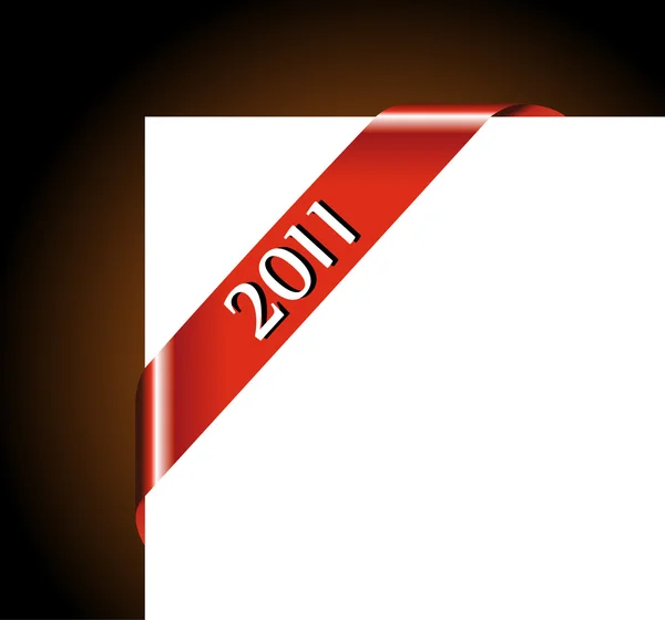 2011 Neujahrsband für Bilderrahmen — Stockvektor