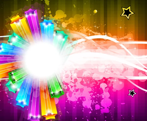 Amazing Rainbow Stars Arrière-plan — Image vectorielle