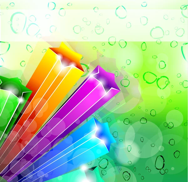 Amazing Rainbow Stars Arrière-plan pour les entreprises Dépliants élégants — Image vectorielle
