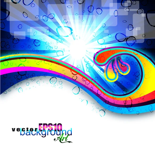 Rainbow art business bakgrund för flyers — Stock vektor