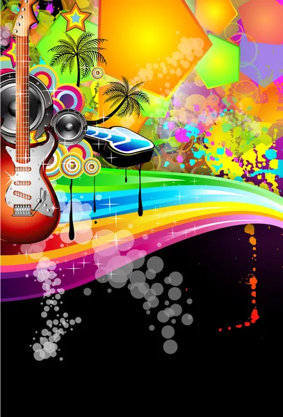 Événement de musique tropicale Disco Flyer — Image vectorielle