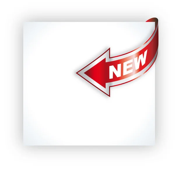 Colorful Reflective "NEW" arrow — Stock Vector