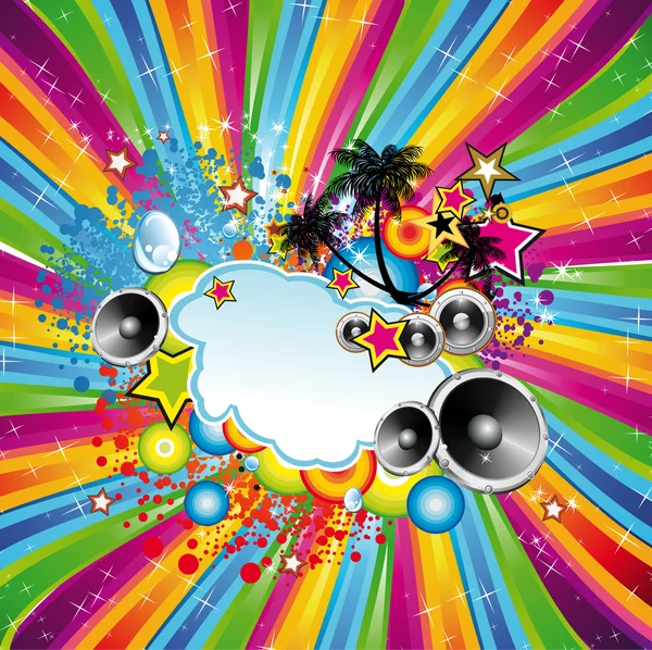 Tropischen Disco-Tanz Hintergrund — Stockvektor